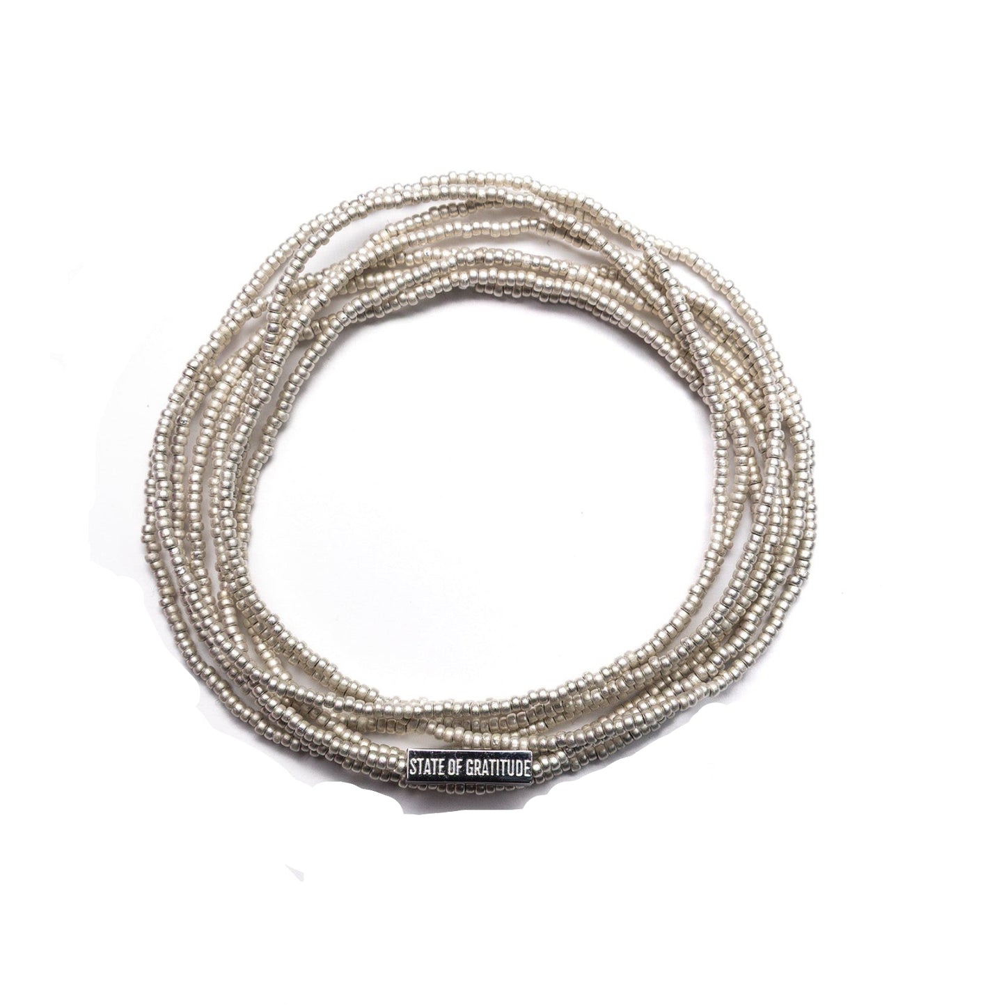 Pewter Intention Wrap Bracelet