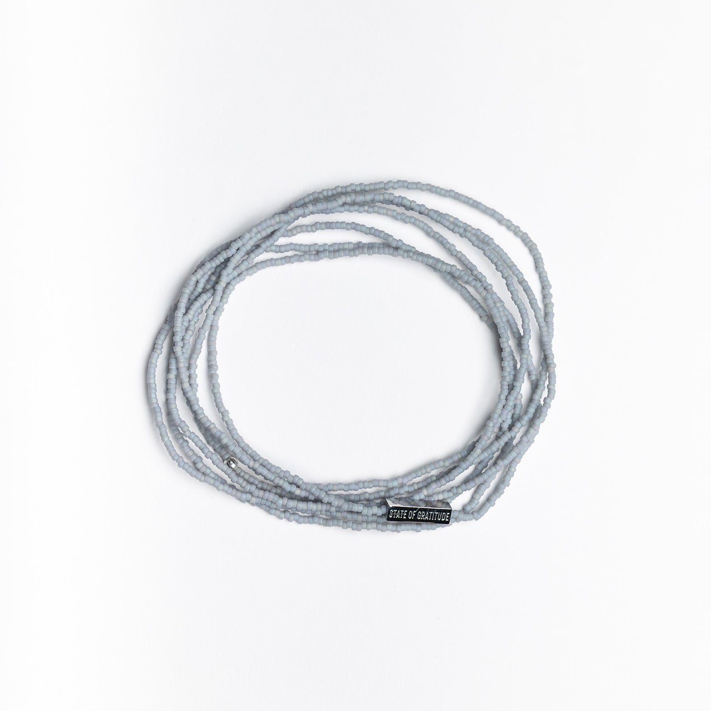 Ghost Grey Intention Wrap Bracelet