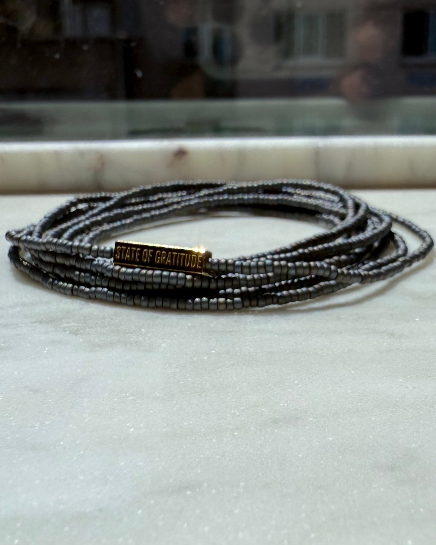 Ash Grey Gratitude Bracelet Wrap