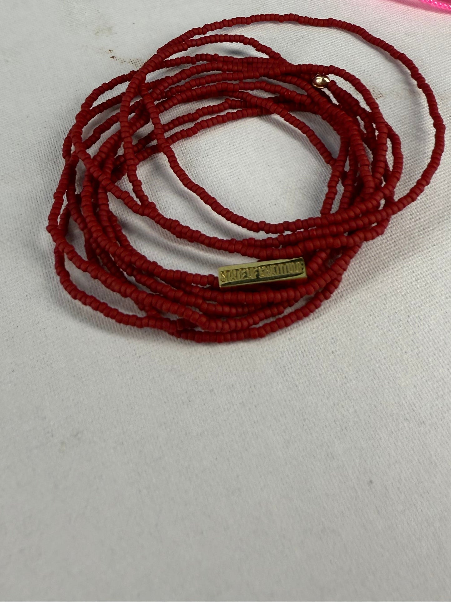 Brick Red Intention Wrap Bracelet