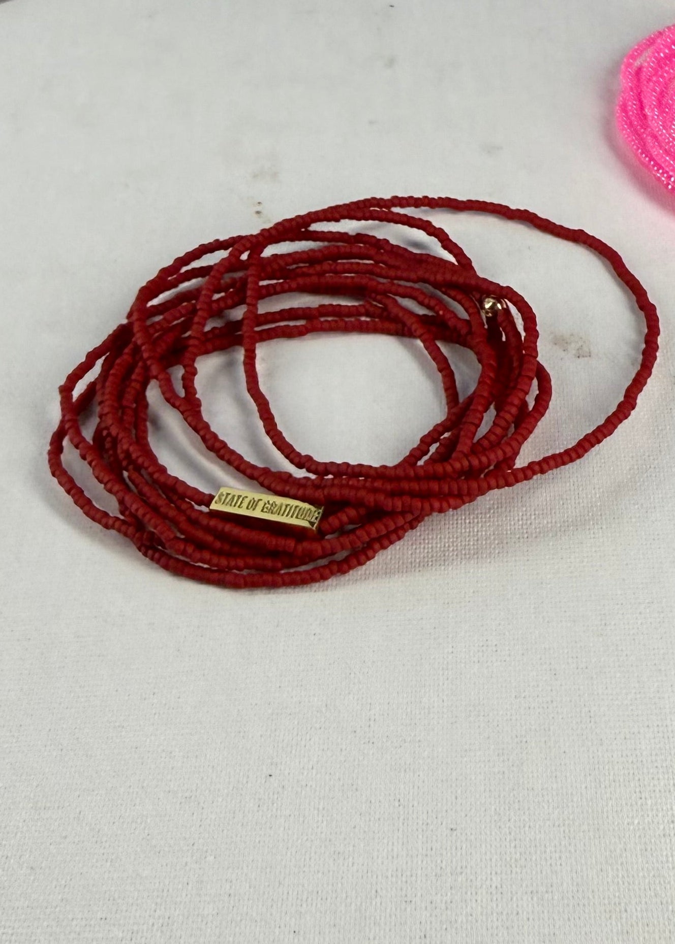 Brick Red Intention Wrap Bracelet