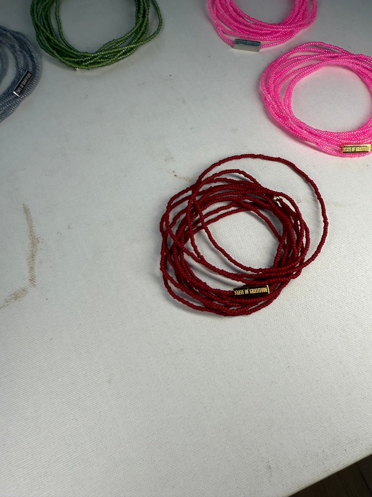 Brick Red Intention Wrap Bracelet