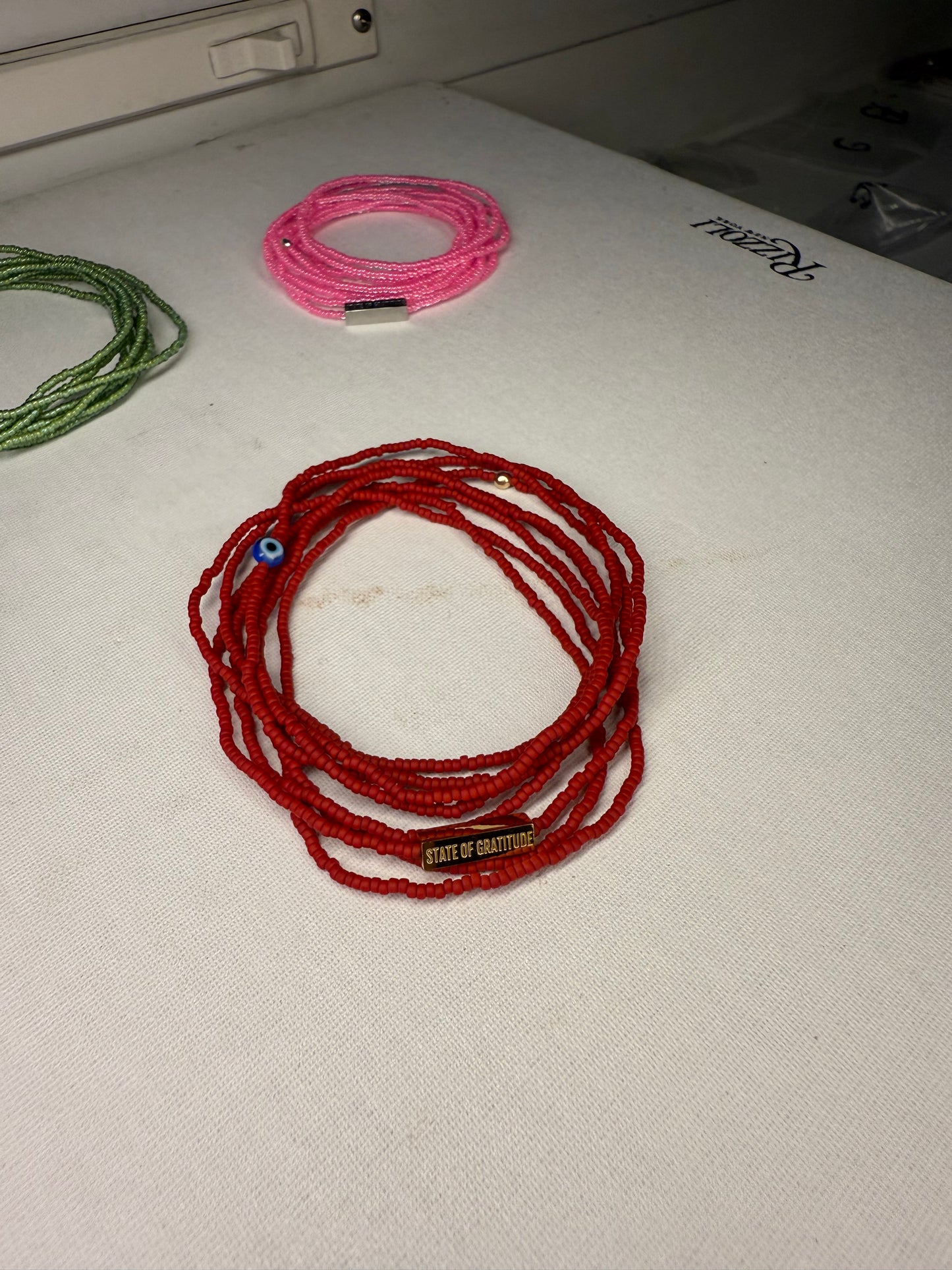Brick Red Intention Wrap Bracelet
