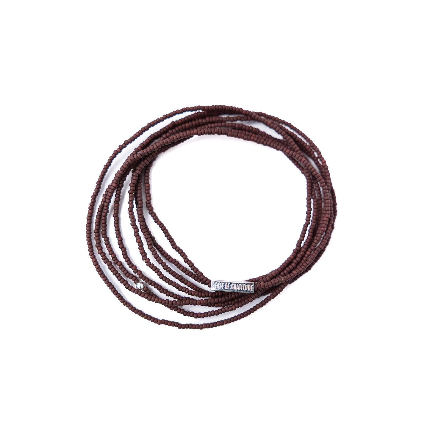 Matte Espresso Intention Wrap Bracelet