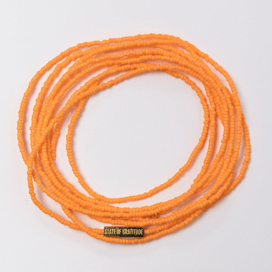 Matte Mandarin Intention Wrap Bracelet