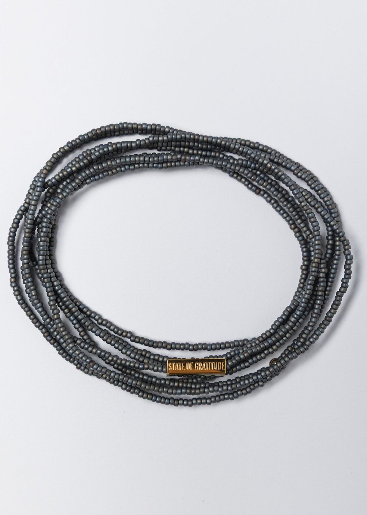 Ash Grey Intention Wrap Bracelet