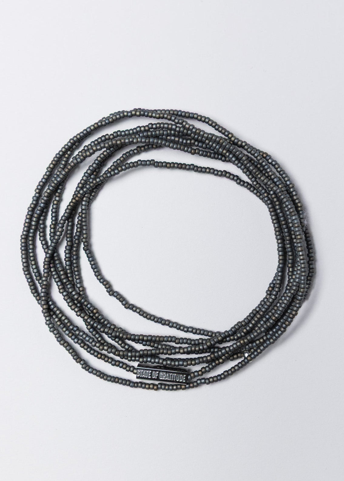 Ash Grey Intention Wrap Bracelet