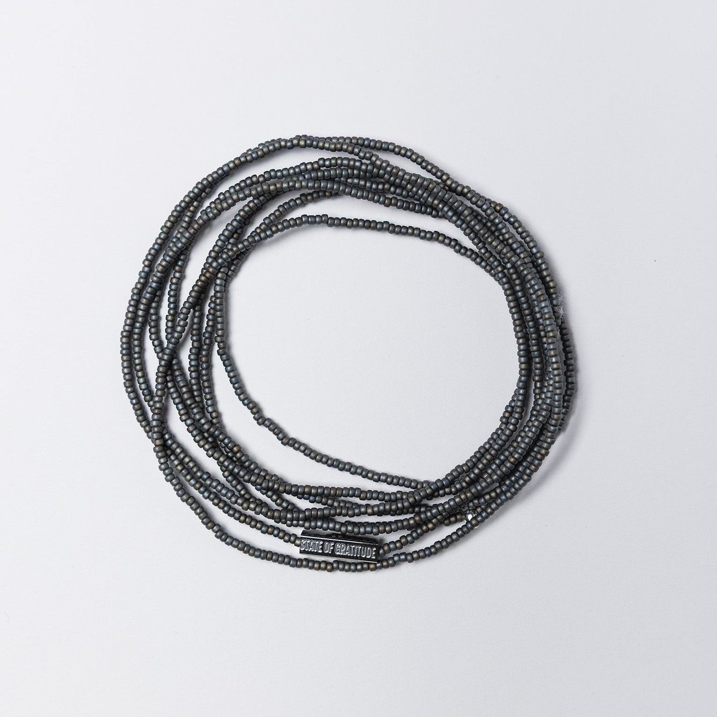Ash Grey Intention Wrap Bracelet