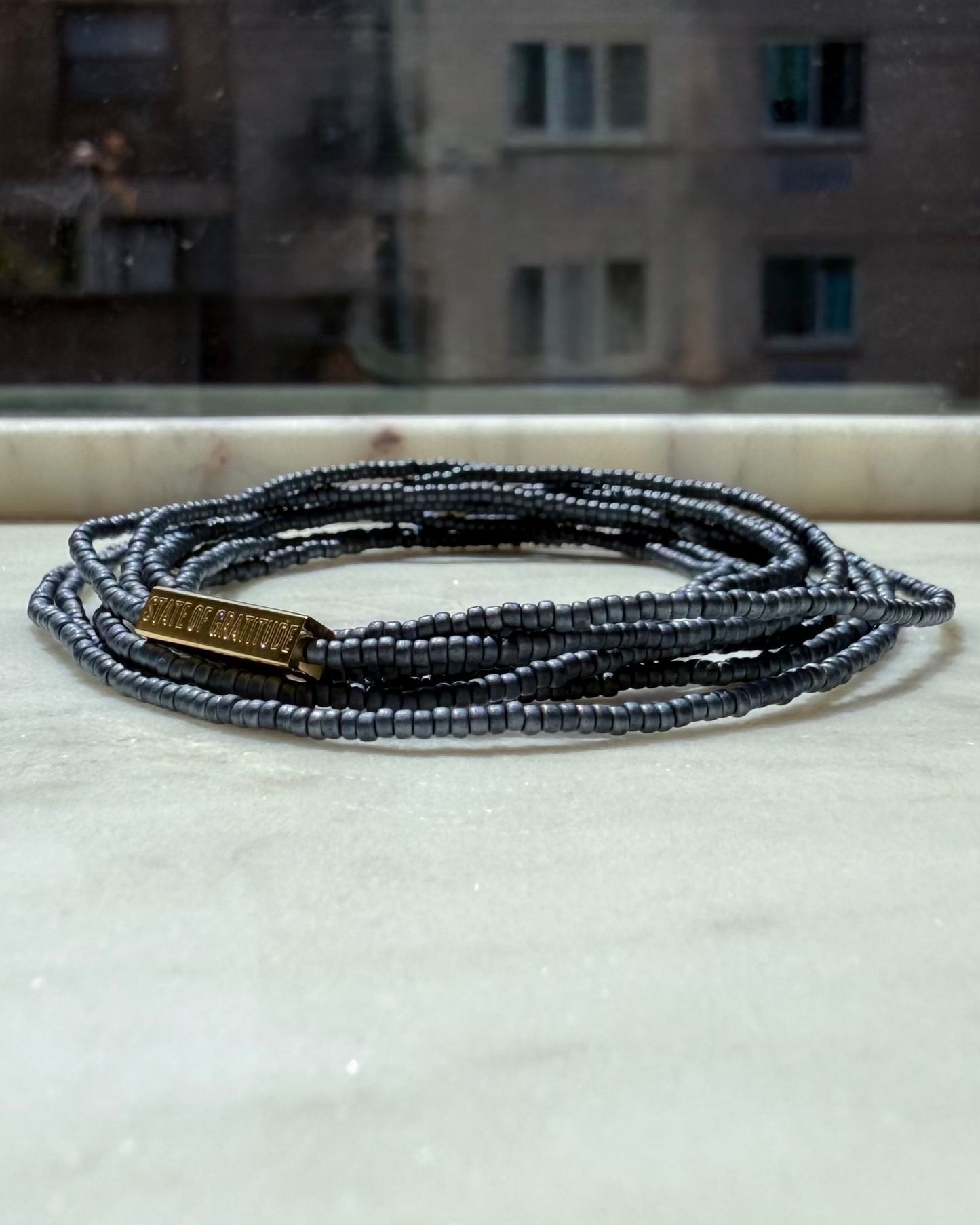 Shark Blue Gratitude Bracelet Wrap