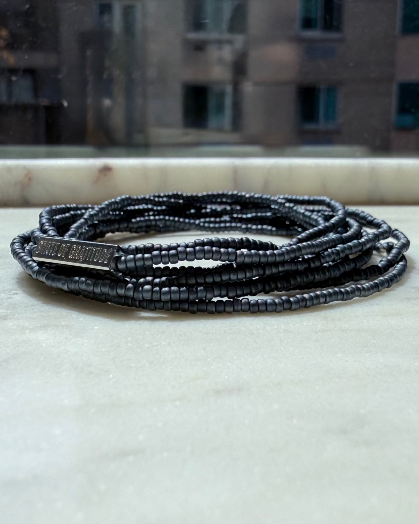 Shark Blue Gratitude Bracelet Wrap