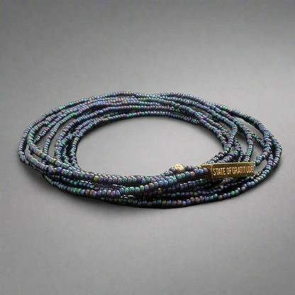 Eggplant Gratitude Bracelet Wrap