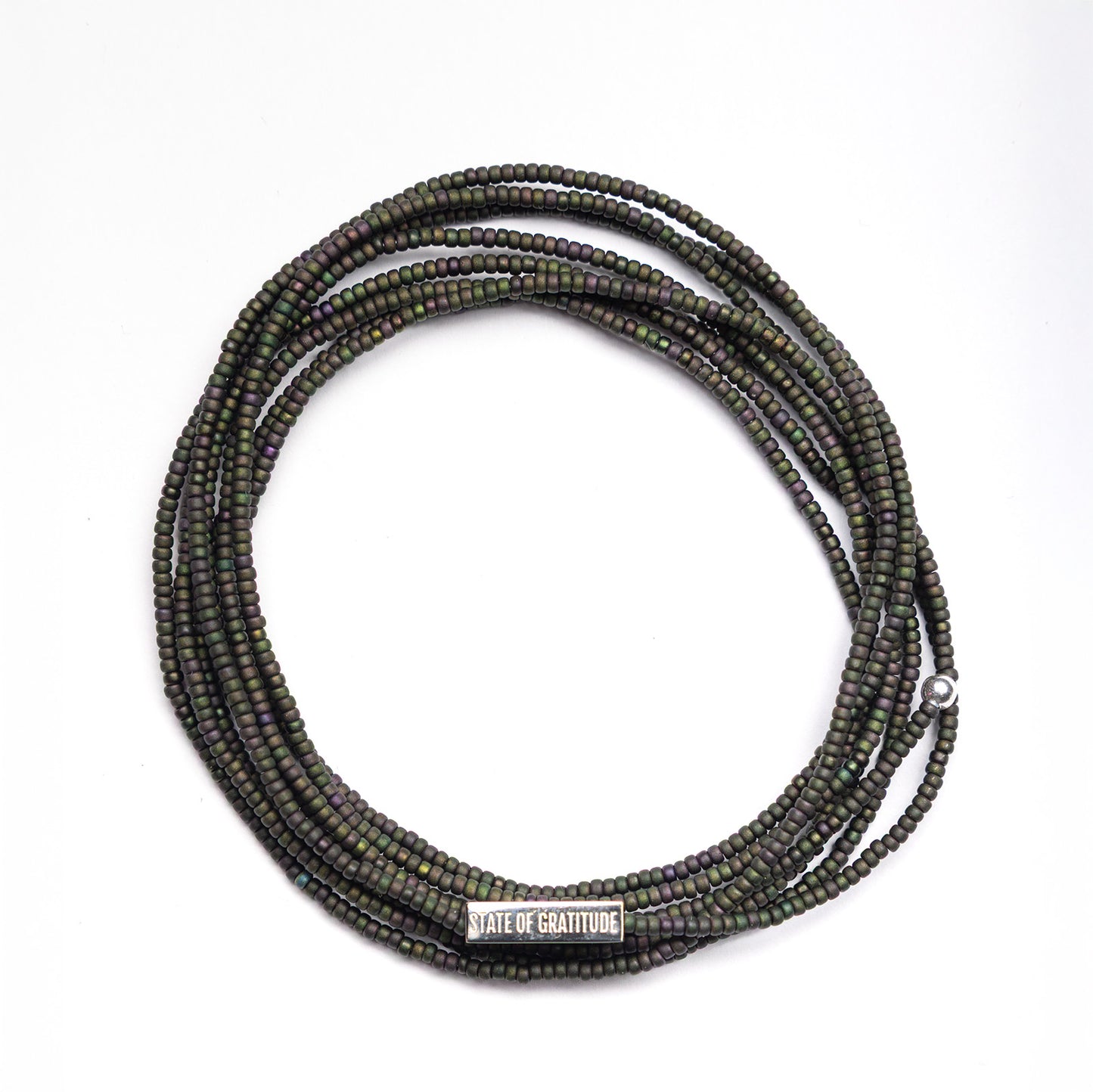 Deep Green Intention Wrap Bracelet