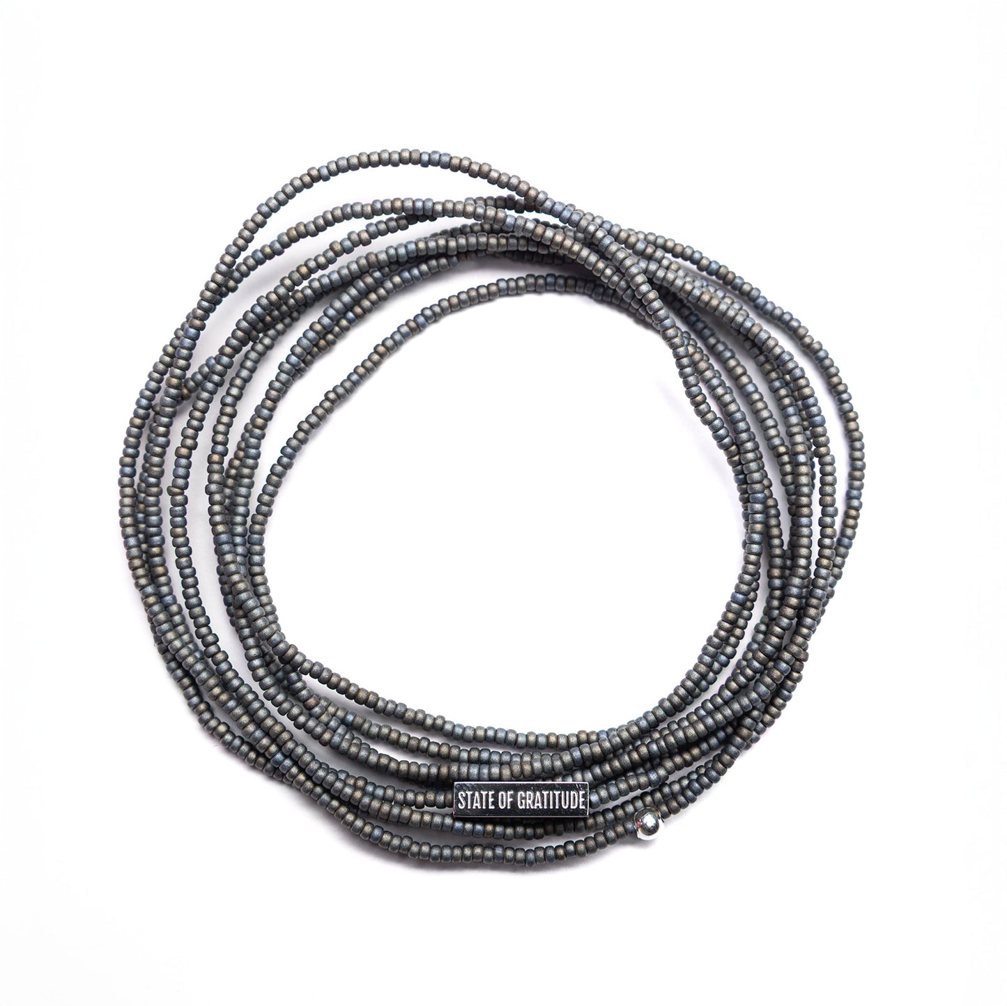Ash Grey Intention Wrap Bracelet