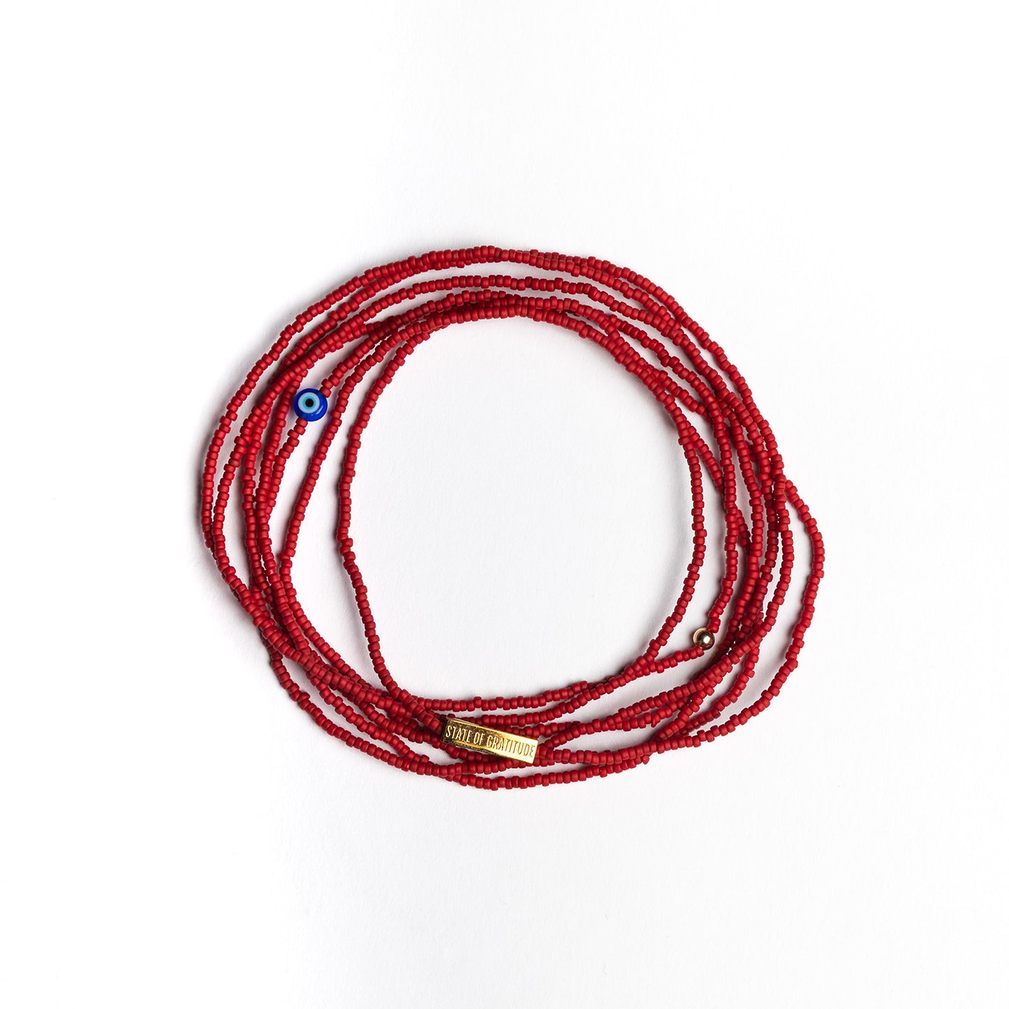 Brick Red Intention Wrap Bracelet