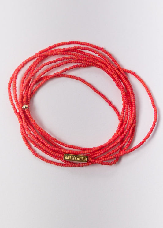 Coral Intention Wrap Bracelet