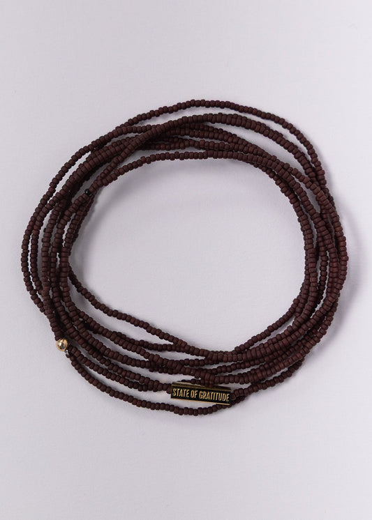 Espresso Intention Wrap Bracelet