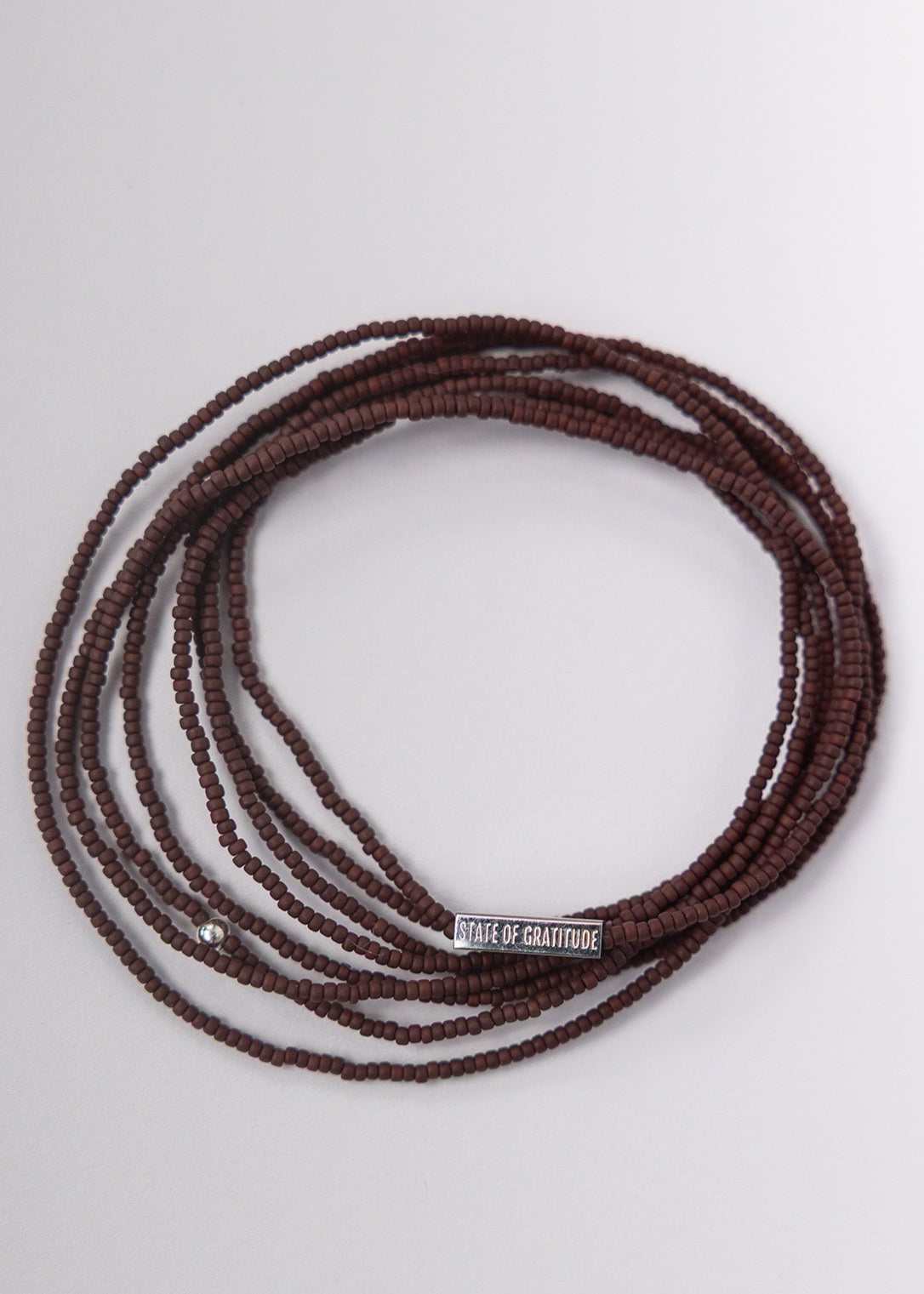 Matte Espresso Intention Wrap Bracelet