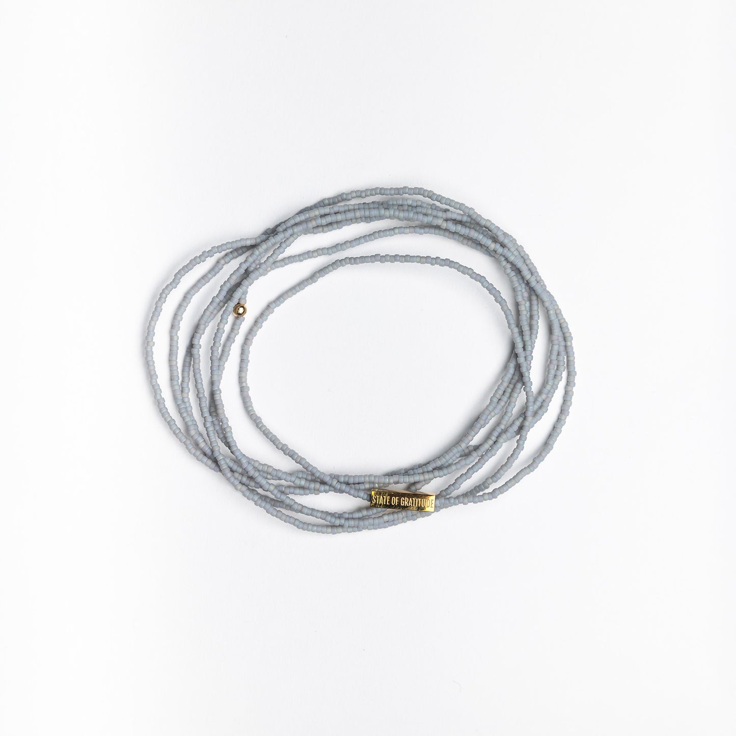 Ghost Grey Intention Wrap Bracelet