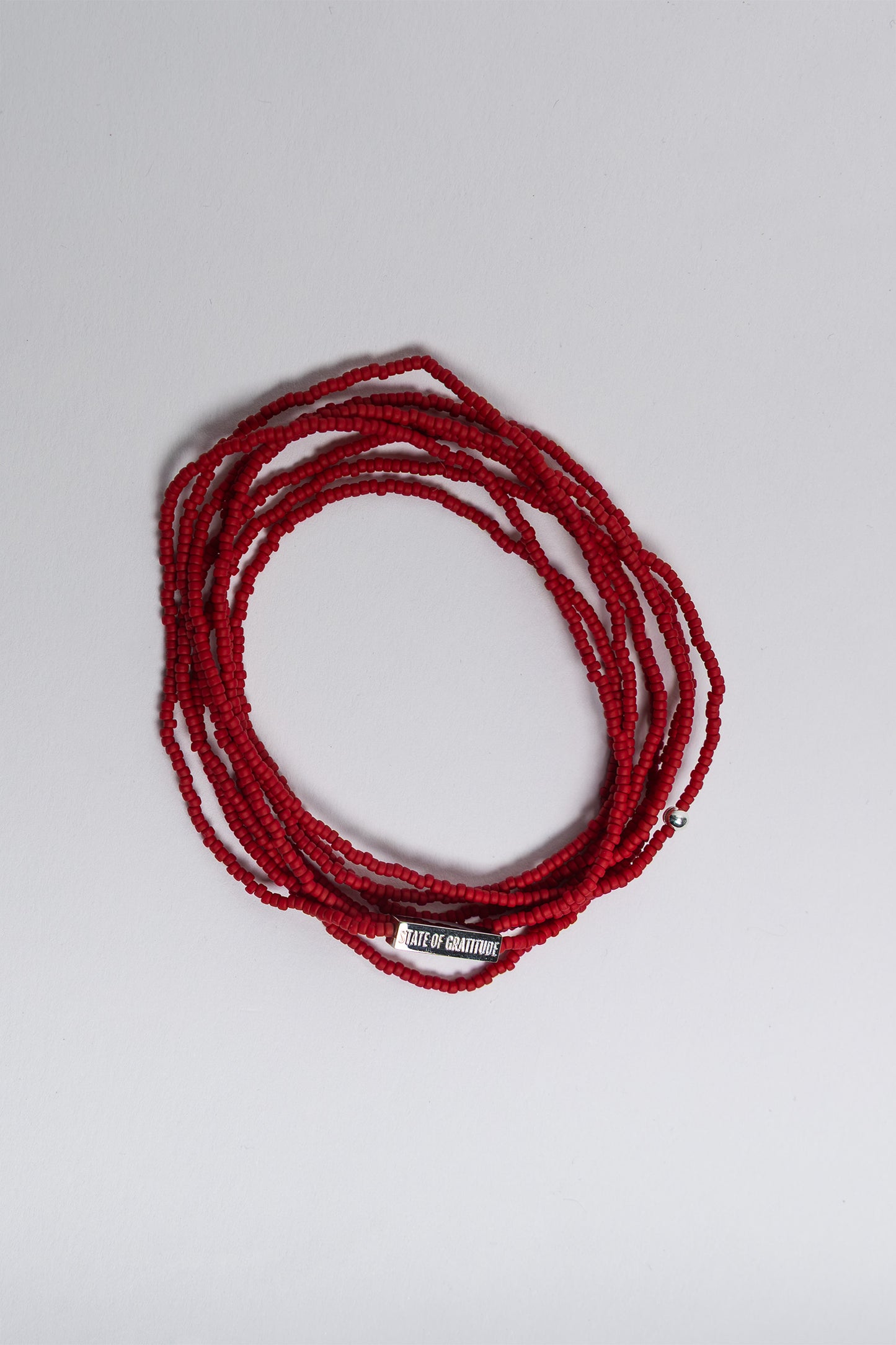 Pulsera de gratitud color granate