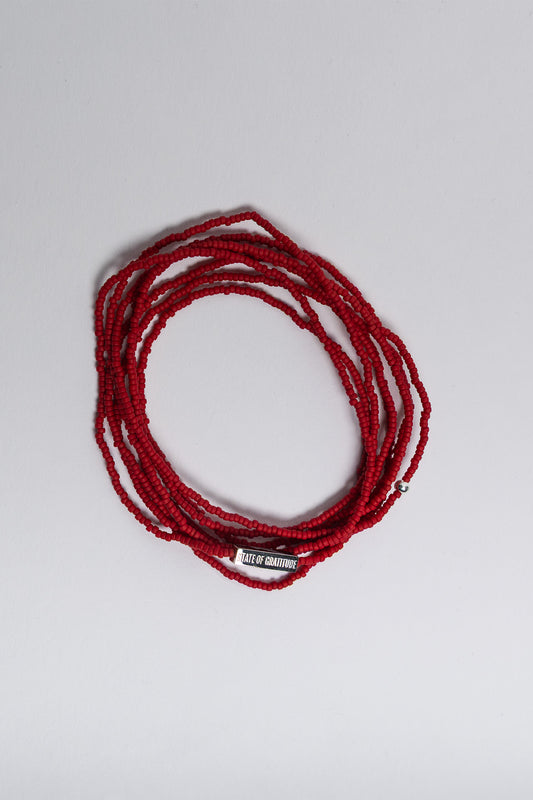 Pulsera de gratitud color granate