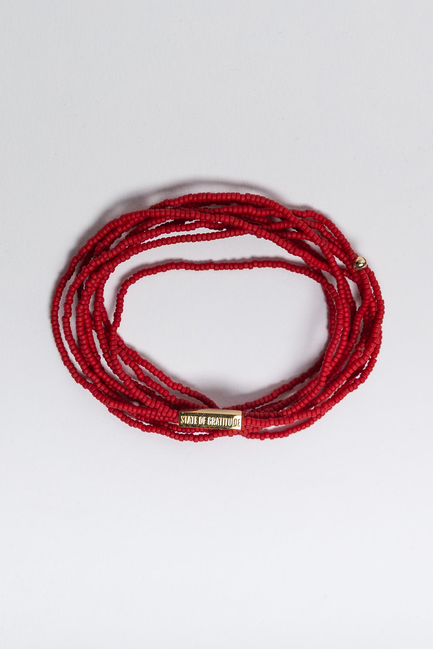 Pulsera de gratitud color granate