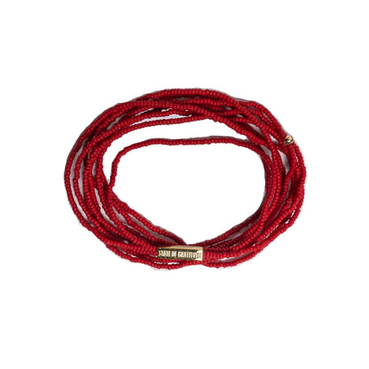 Brick Red Intention Wrap Bracelet