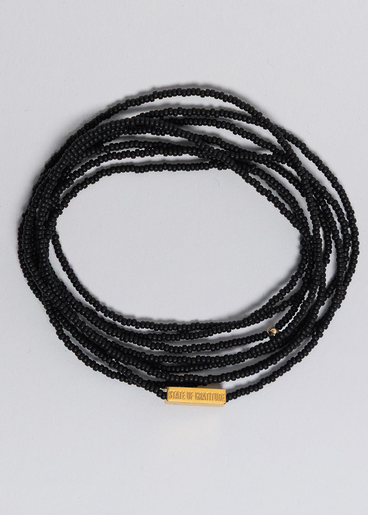 Black Intention Wrap Bracelet (Semi Matte)