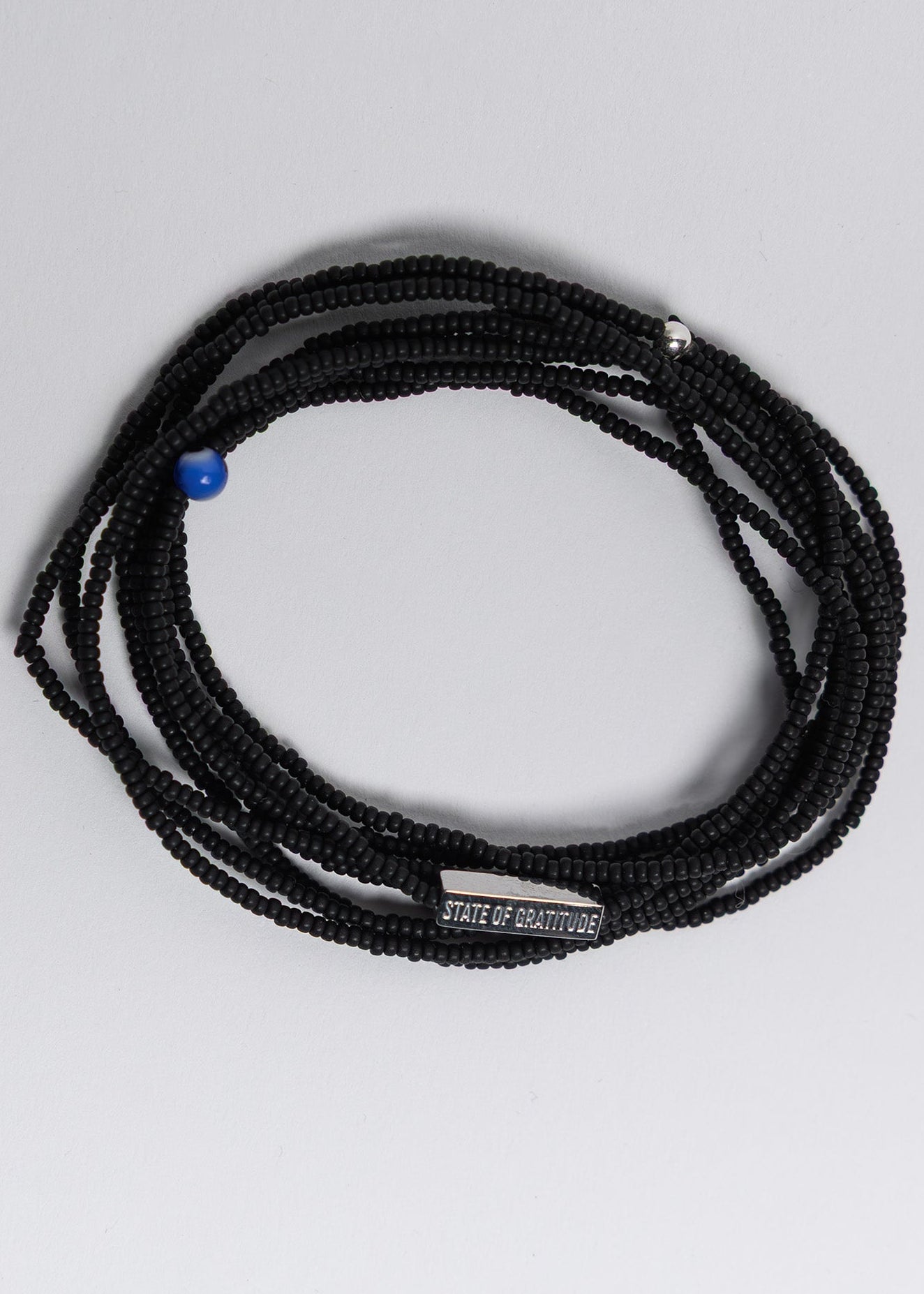 Black Intention Wrap Bracelet (Semi Matte)