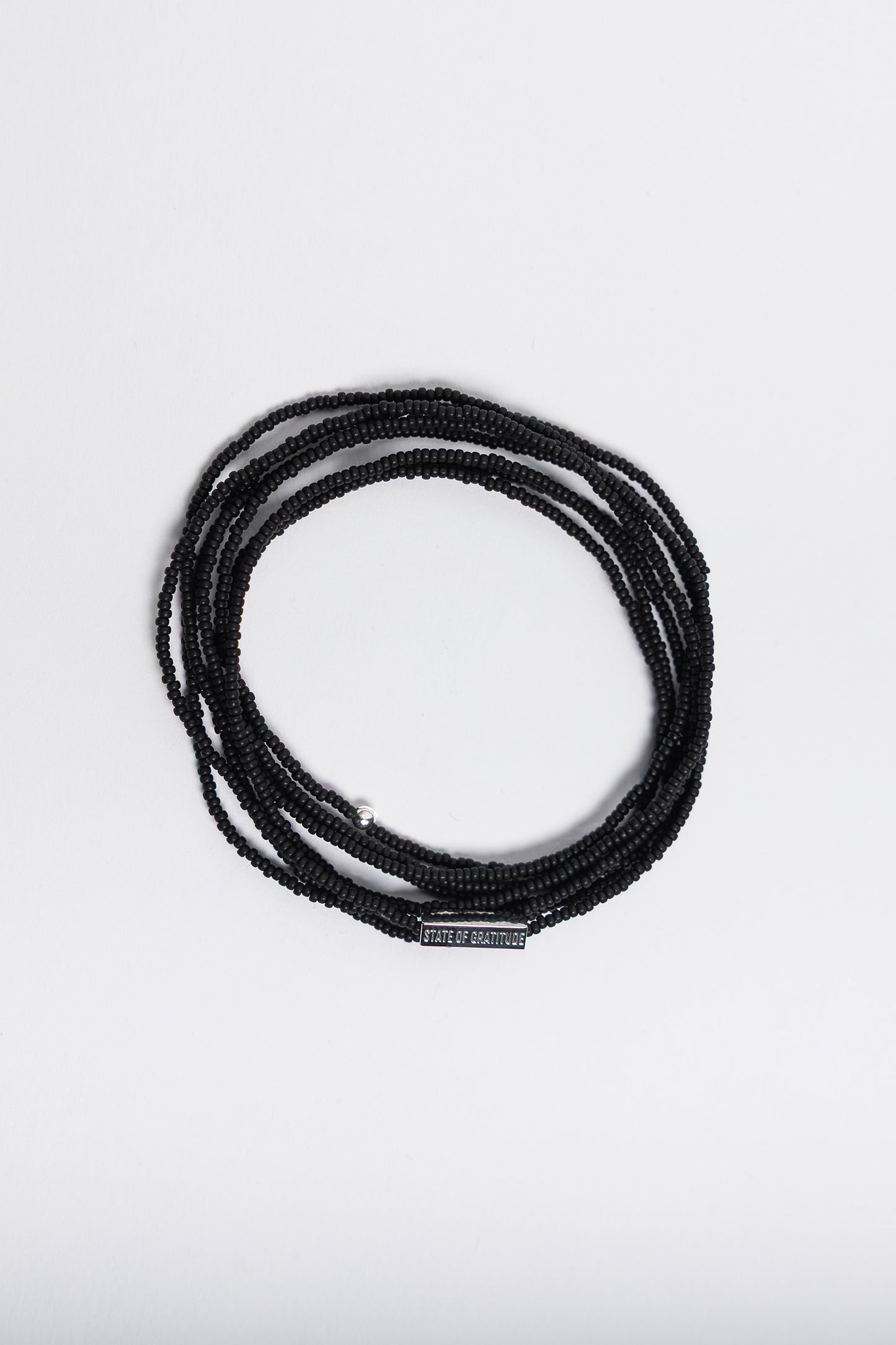 Black Intention Wrap Bracelet (Semi Matte)