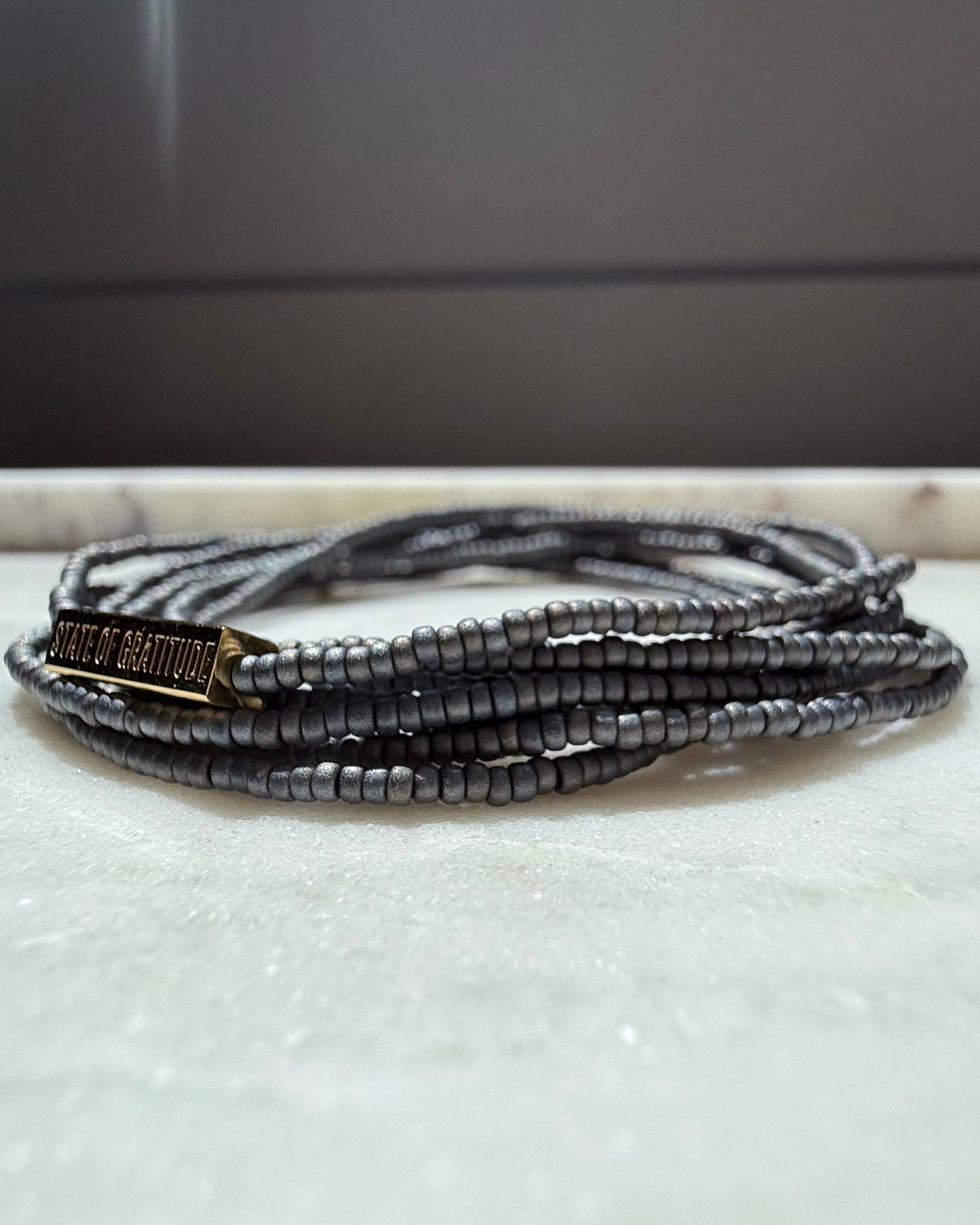 Ash Grey Gratitude Bracelet Wrap