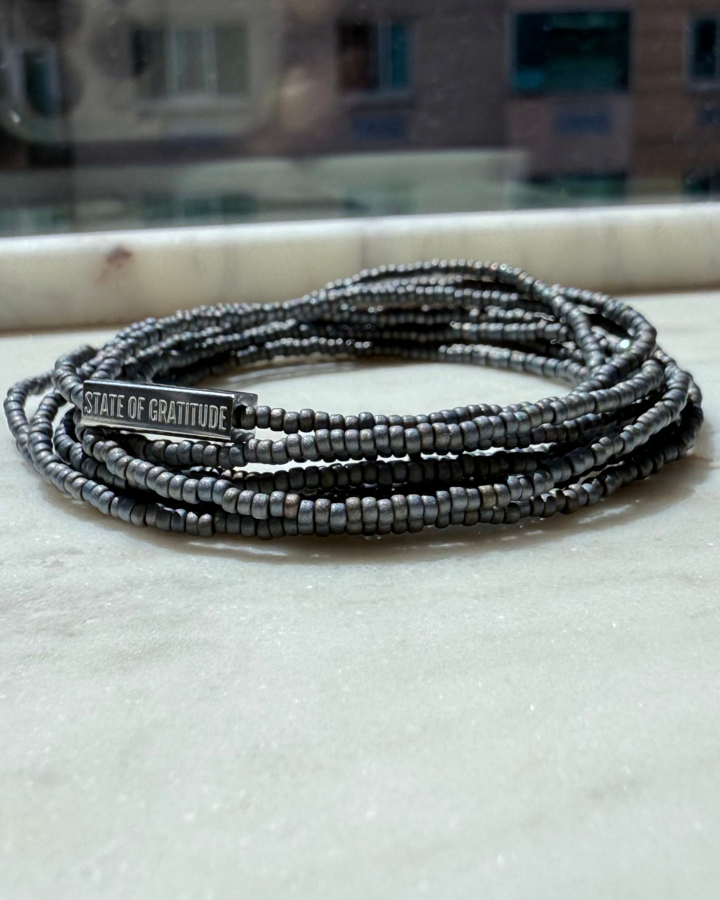 Ash Grey Gratitude Bracelet Wrap