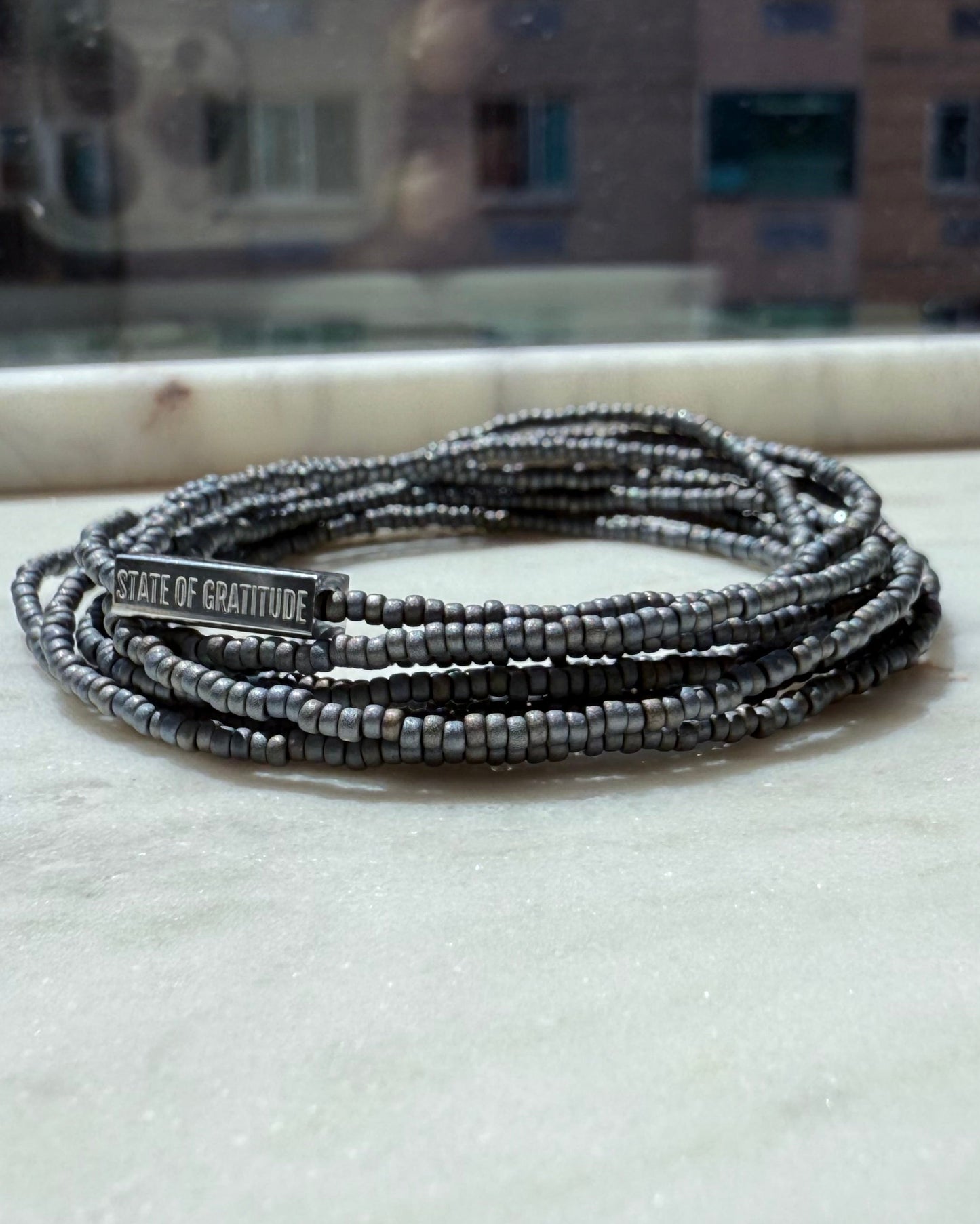 Ash Grey Gratitude Bracelet Wrap