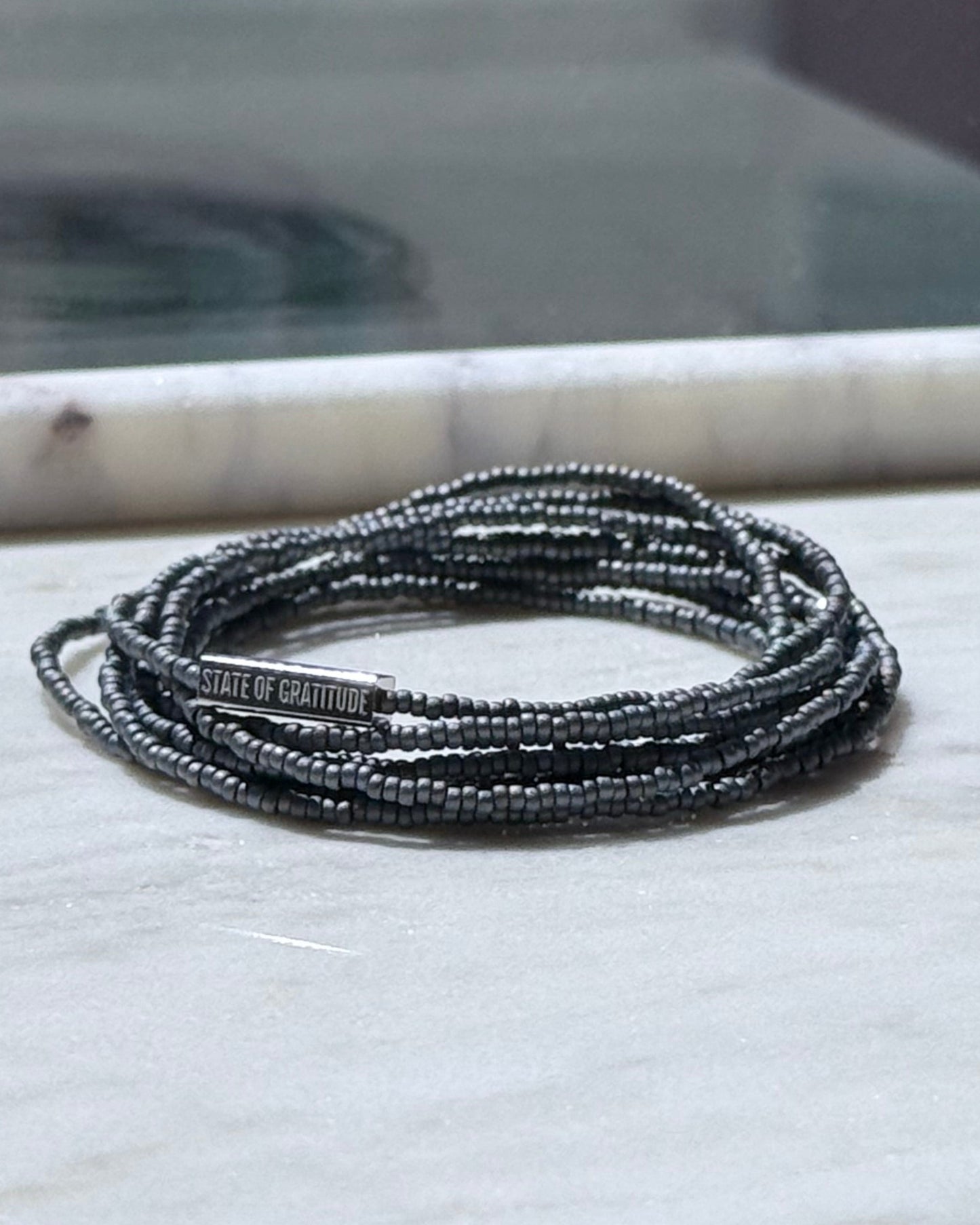 Ash Grey Gratitude Bracelet Wrap