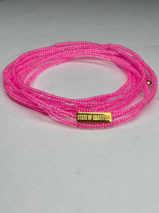 Barbie Pink Intention Wrap Bracelet