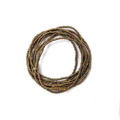 Khaki Intention Wrap Bracelet