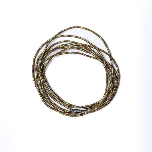 Khaki Intention Wrap Bracelet