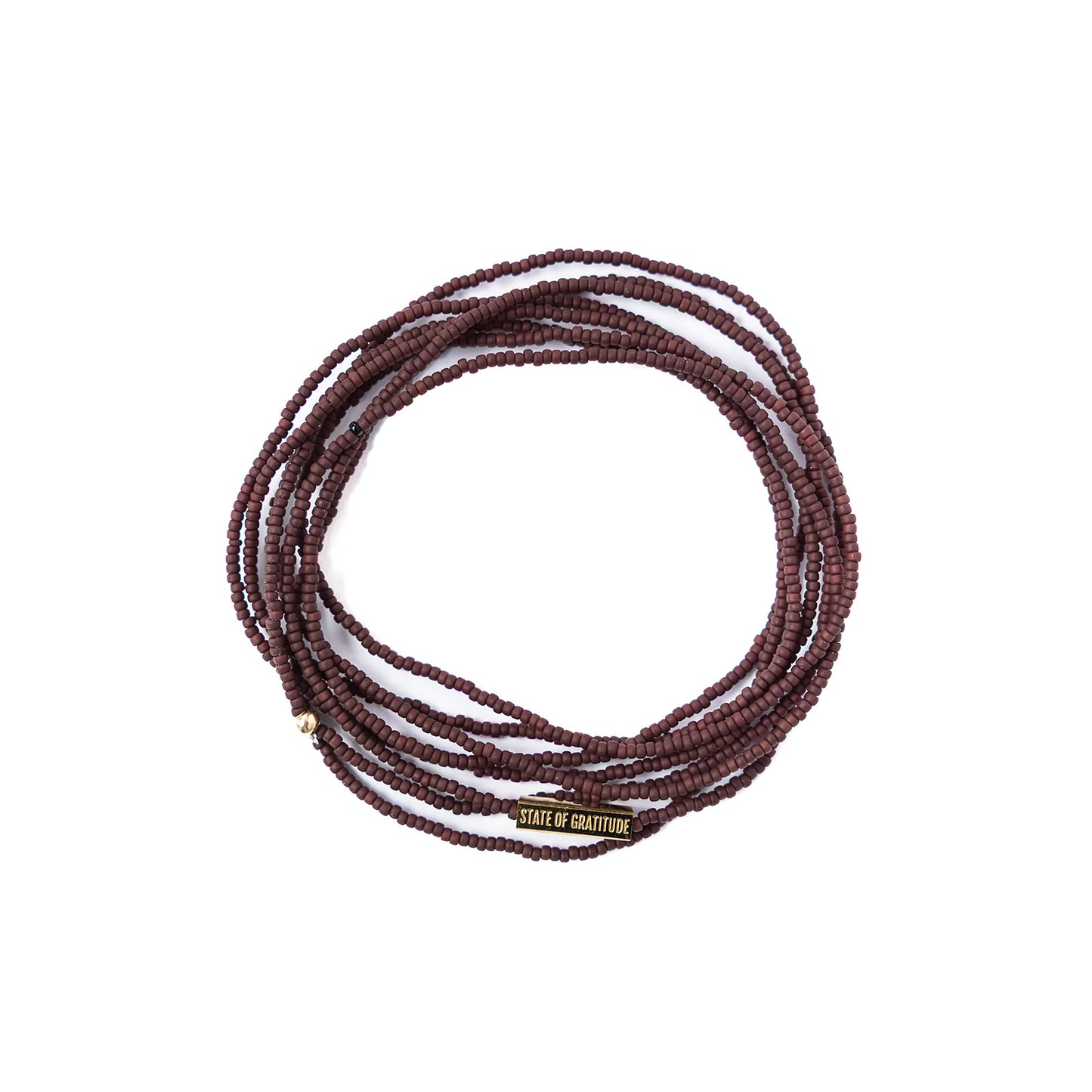 Matte Espresso Intention Wrap Bracelet
