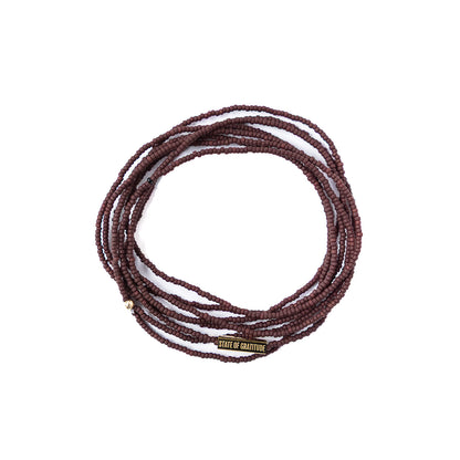 Matte Espresso Intention Wrap Bracelet