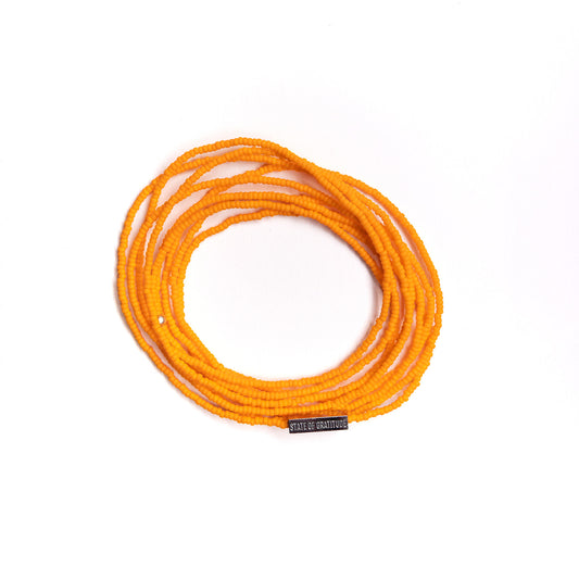 Matte Mandarin Intention Wrap Bracelet