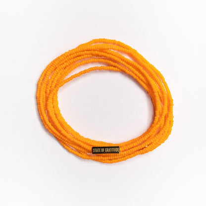 Matte Mandarin Intention Wrap Bracelet