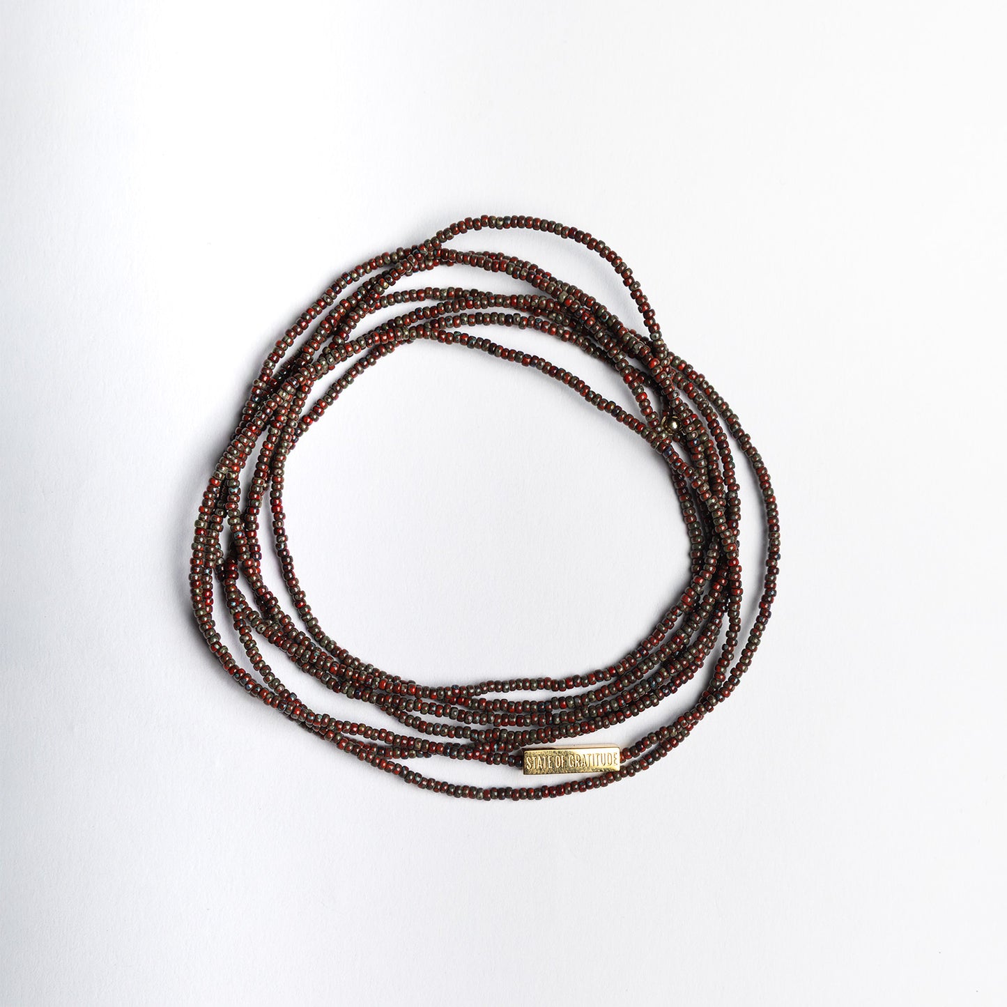 Pulsera de gratitud color sangre de buey