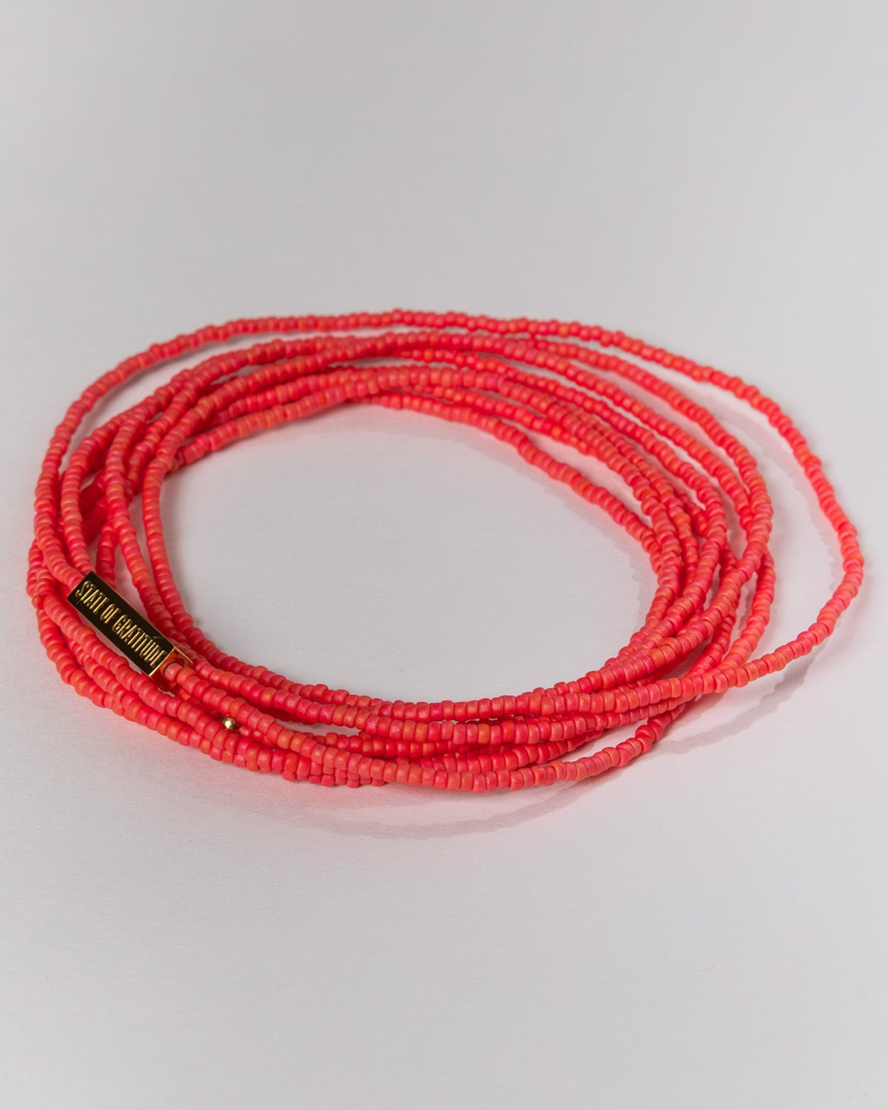 Coral Gratitude Bracelet Wrap