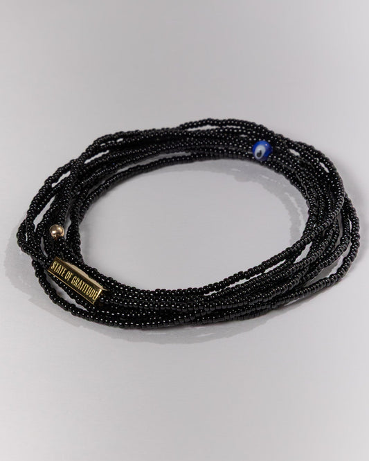 Black Gratitude Bracelet Wrap