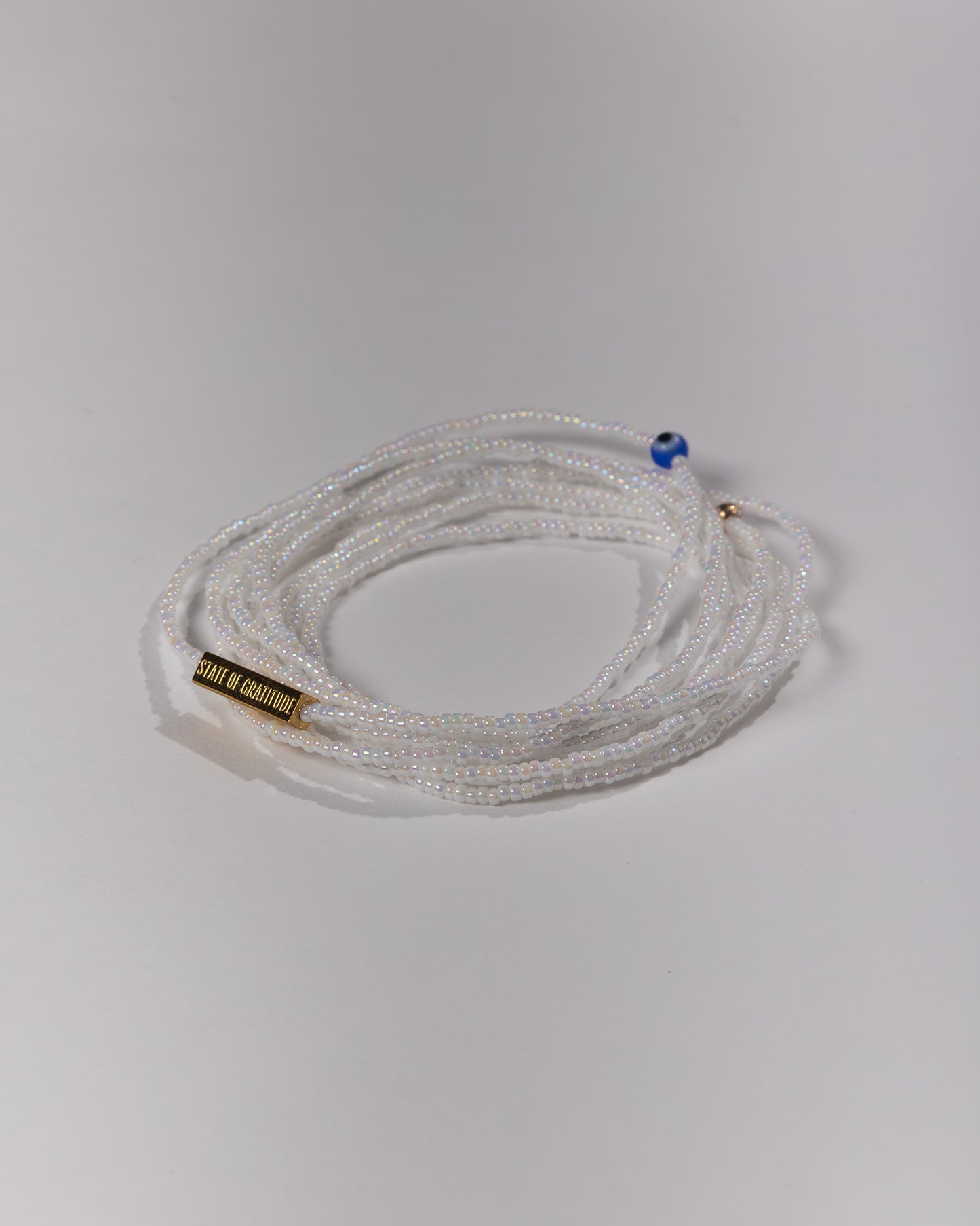 White Gratitude Bracelet Wrap