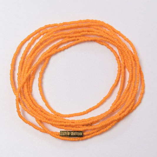 Matte Mandarin Intention Wrap Bracelet