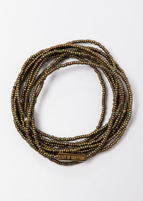 Khaki Intention Wrap Bracelet