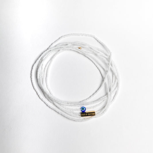 Pulsera de gratitud blanca