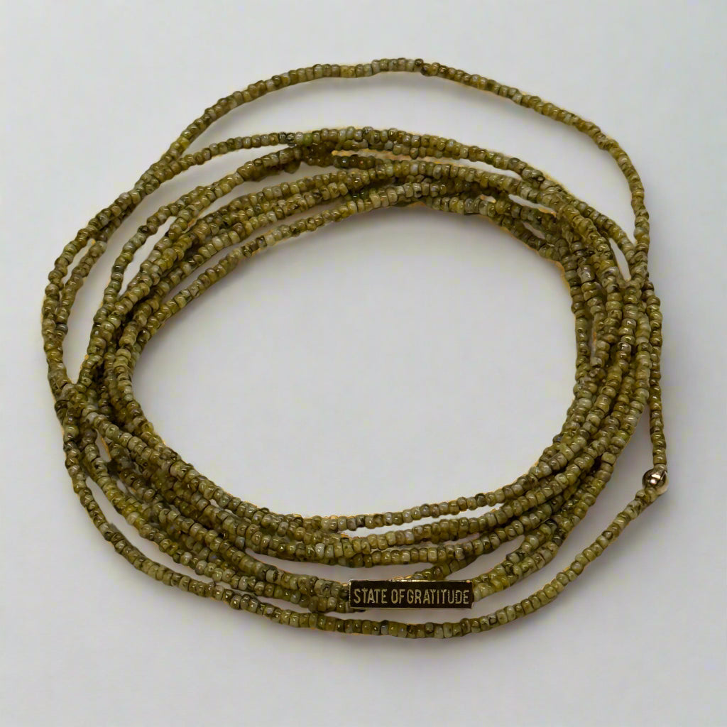 State of Gratitude Intention Wrap Bracelet | Spread Gratitiude Help Others