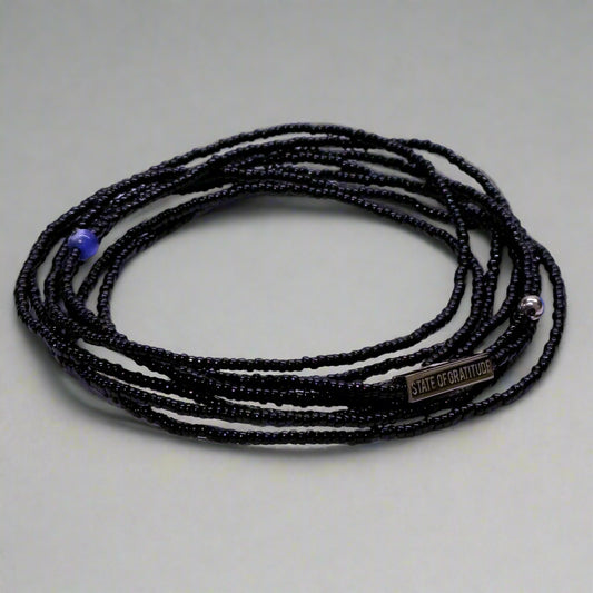Black Gratitude Bracelet Wrap