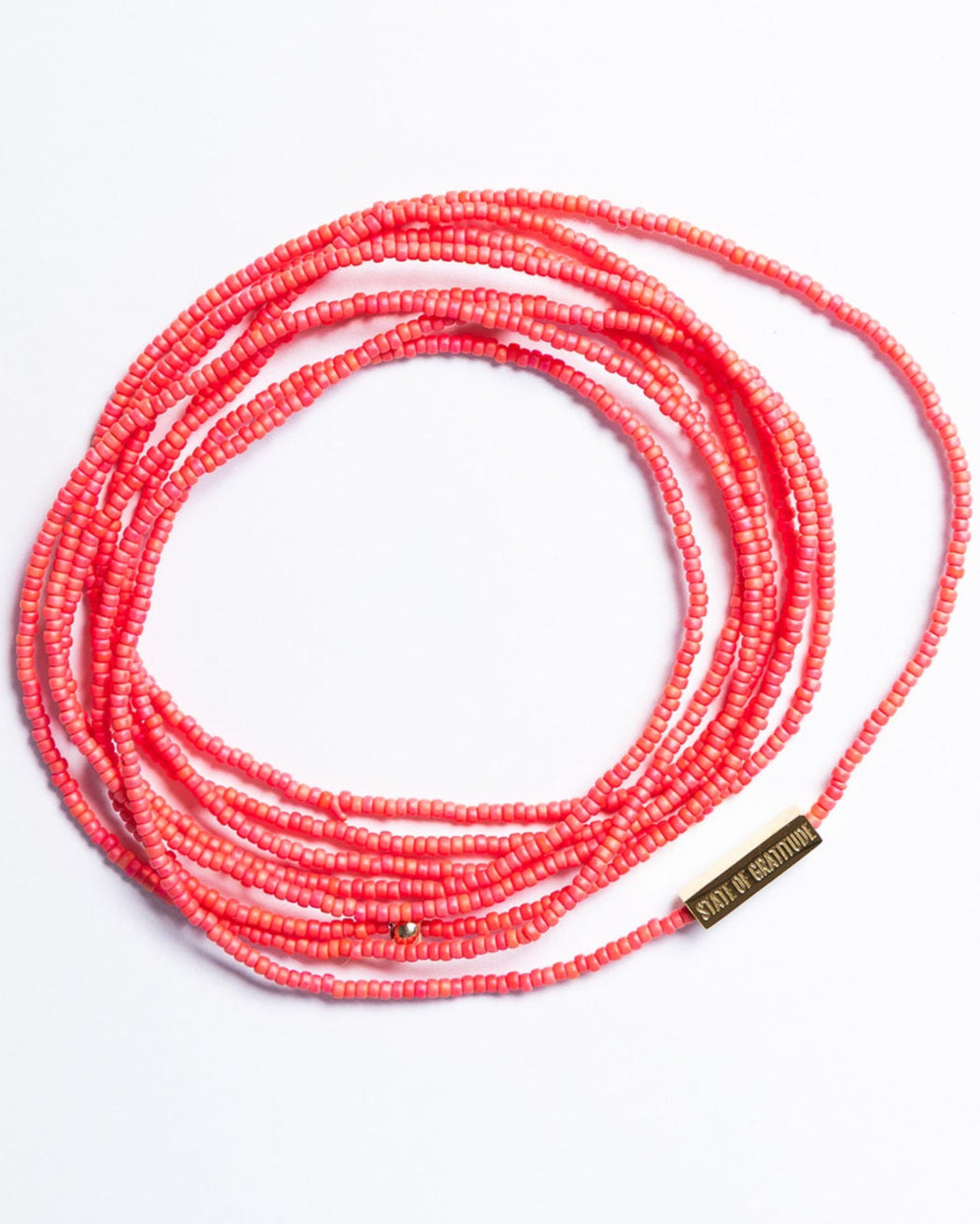 Coral Gratitude Bracelet Wrap